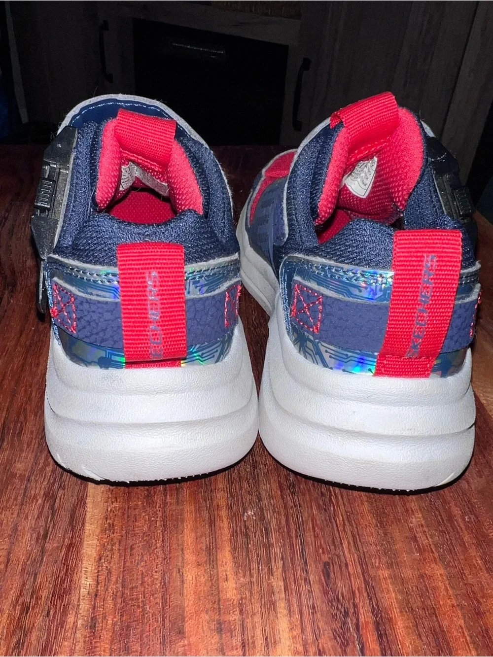 Skechers Quick Clicks Boys Sneakers Red Navy Size 11 Kids 402361L